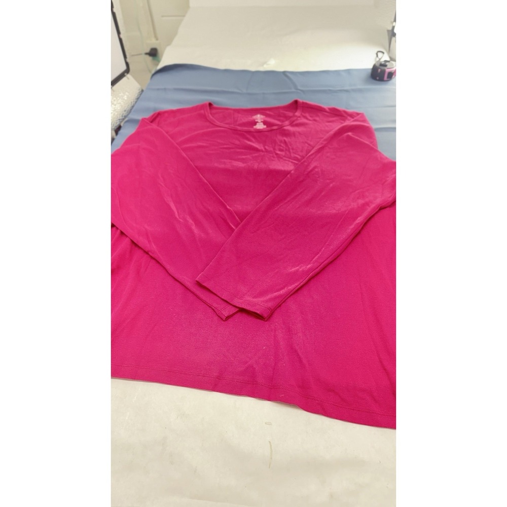 Women's St. John's Bay Tee Pink 5x 3/4 Sleeve New